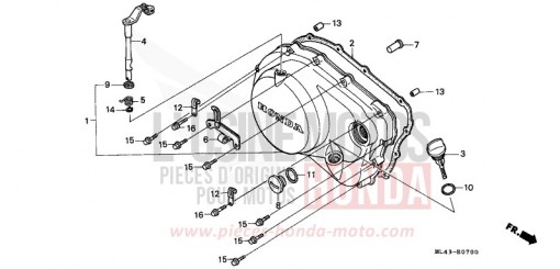 COPERCHIO CARTER MOTORE DESTRO CB450SG di 1986